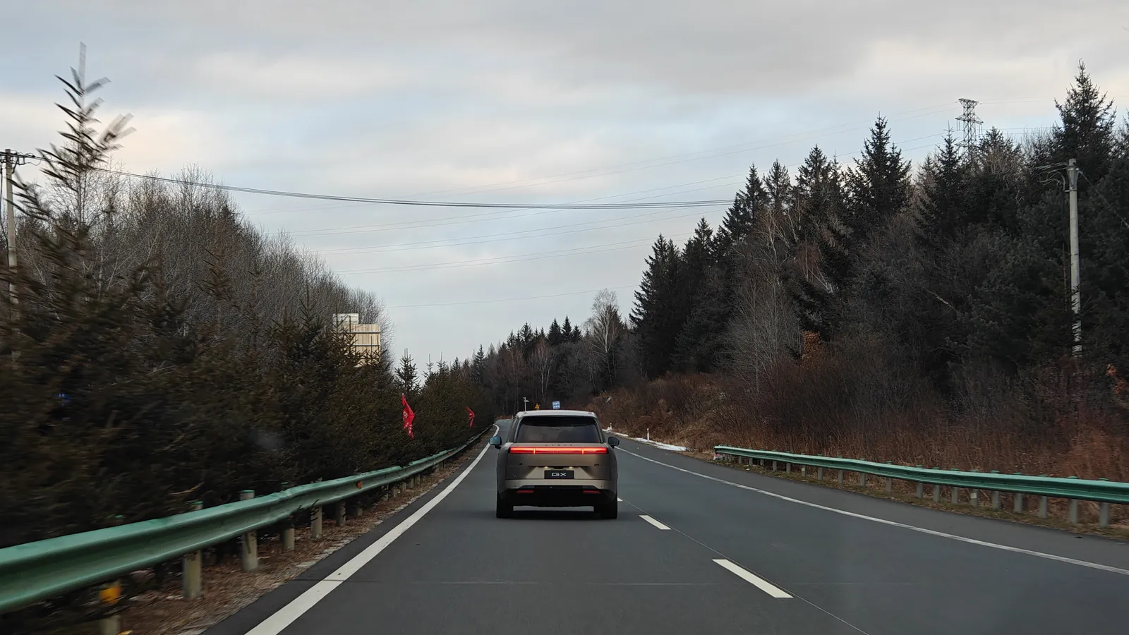The MONA L05 on a forest highway in China’s north-east