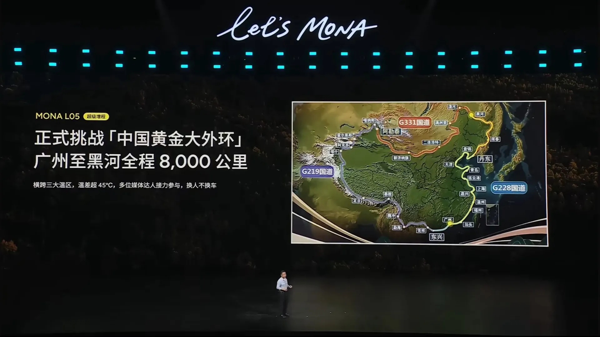The Golden Outer Ring route presented on stage at the MONA L05 launch